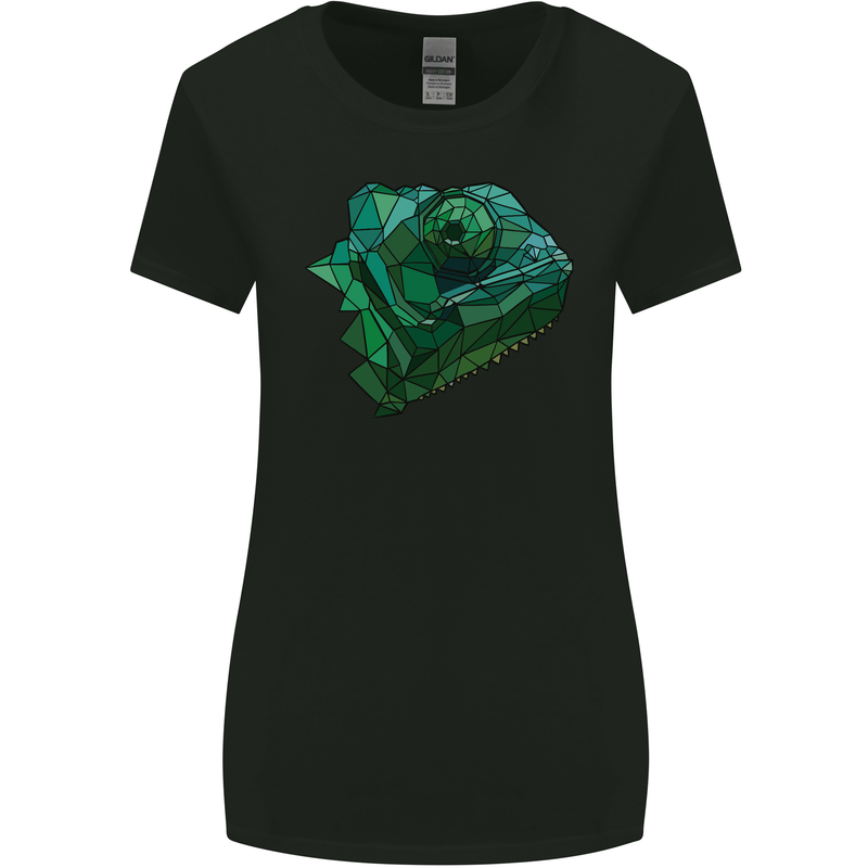 A Polygonal Chameleon Womens Wider Cut T-Shirt Black