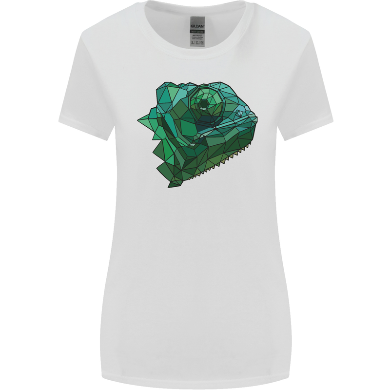 A Polygonal Chameleon Womens Wider Cut T-Shirt White