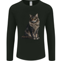 A Posing Cat Mens Long Sleeve T-Shirt Black