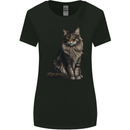 A Posing Cat Womens Wider Cut T-Shirt Black