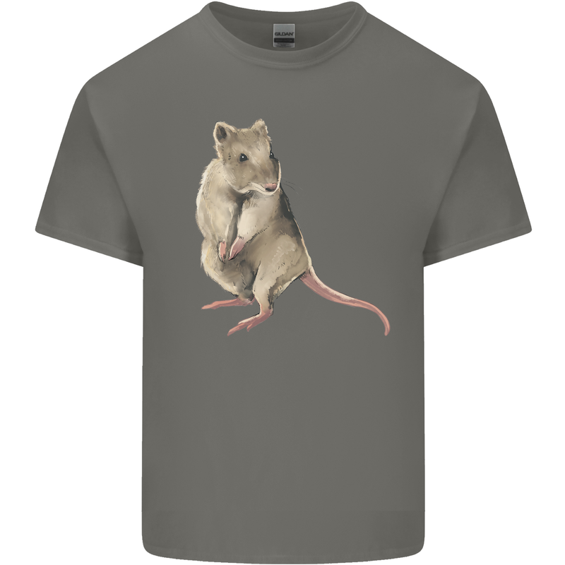 A Potoroo Mens Cotton T-Shirt Tee Top Charcoal