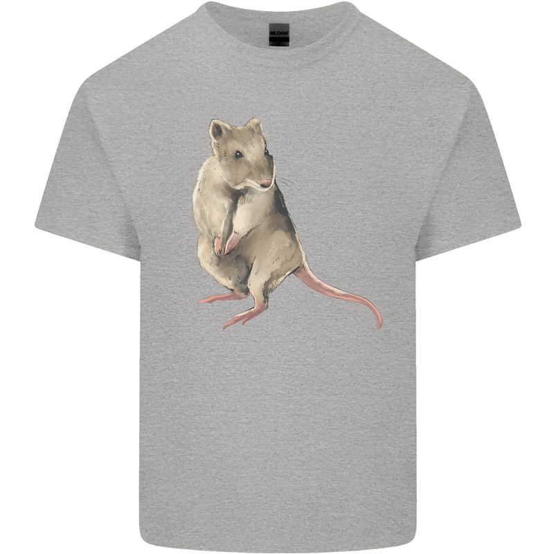A Potoroo Mens Cotton T-Shirt Tee Top Sports Grey
