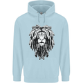 A Rasta Lion With Dreadlocks Jamaica Reggae Childrens Kids Hoodie Light Blue