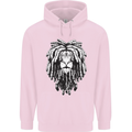 A Rasta Lion With Dreadlocks Jamaica Reggae Childrens Kids Hoodie Light Pink