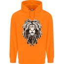 A Rasta Lion With Dreadlocks Jamaica Reggae Childrens Kids Hoodie Orange