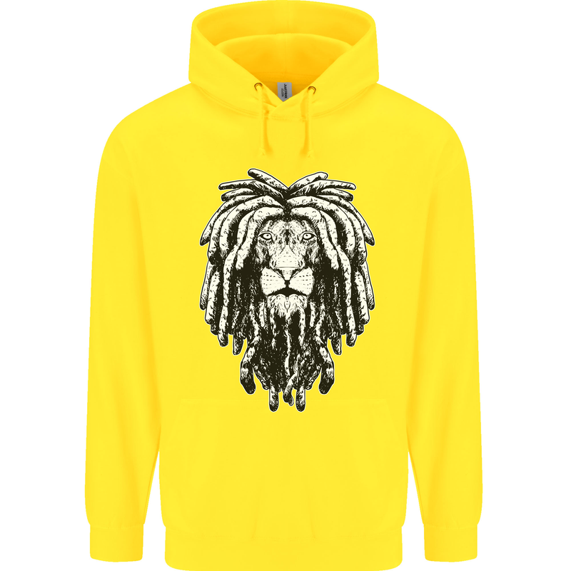 A Rasta Lion With Dreadlocks Jamaica Reggae Childrens Kids Hoodie Yellow