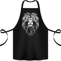 A Rasta Lion With Dreadlocks Jamaica Reggae Cotton Apron 100% Organic Black