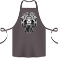 A Rasta Lion With Dreadlocks Jamaica Reggae Cotton Apron 100% Organic Dark Grey