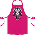 A Rasta Lion With Dreadlocks Jamaica Reggae Cotton Apron 100% Organic Pink