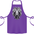 A Rasta Lion With Dreadlocks Jamaica Reggae Cotton Apron 100% Organic Purple