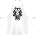 A Rasta Lion With Dreadlocks Jamaica Reggae Cotton Apron 100% Organic White