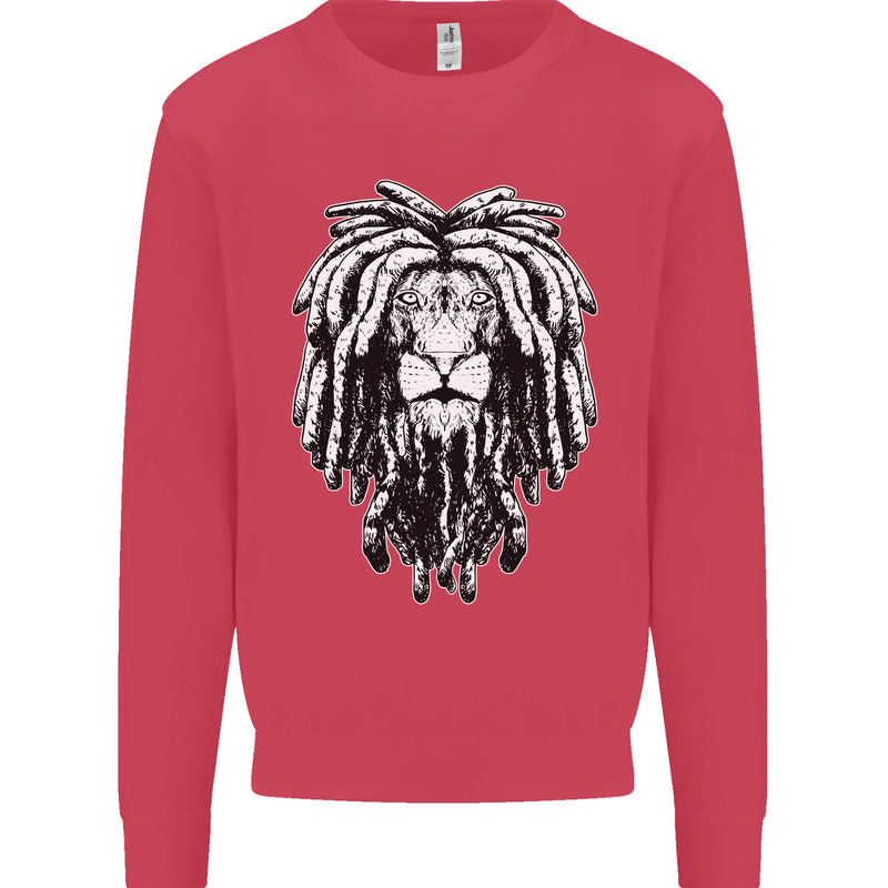 A Rasta Lion With Dreadlocks Jamaica Reggae Kids Sweatshirt Jumper Heliconia