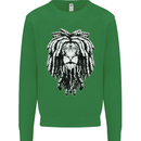 A Rasta Lion With Dreadlocks Jamaica Reggae Kids Sweatshirt Jumper Irish Green