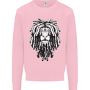 A Rasta Lion With Dreadlocks Jamaica Reggae Kids Sweatshirt Jumper Light Pink