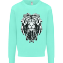 A Rasta Lion With Dreadlocks Jamaica Reggae Kids Sweatshirt Jumper Peppermint