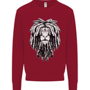 A Rasta Lion With Dreadlocks Jamaica Reggae Kids Sweatshirt Jumper Red