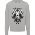A Rasta Lion With Dreadlocks Jamaica Reggae Kids Sweatshirt Jumper Sports Grey