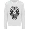 A Rasta Lion With Dreadlocks Jamaica Reggae Kids Sweatshirt Jumper White