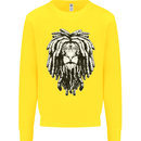 A Rasta Lion With Dreadlocks Jamaica Reggae Kids Sweatshirt Jumper Yellow