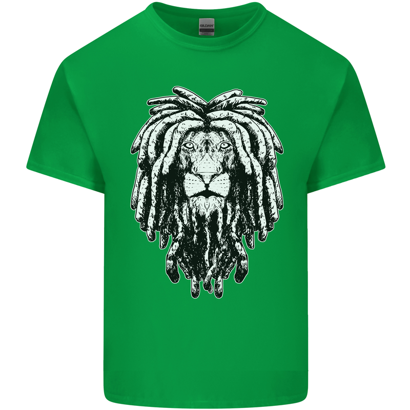 A Rasta Lion With Dreadlocks Jamaica Reggae Kids T-Shirt Childrens Irish Green