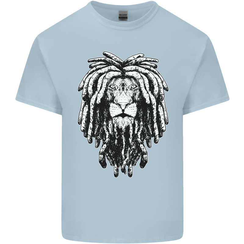 A Rasta Lion With Dreadlocks Jamaica Reggae Kids T-Shirt Childrens Light Blue