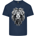 A Rasta Lion With Dreadlocks Jamaica Reggae Kids T-Shirt Childrens Navy Blue