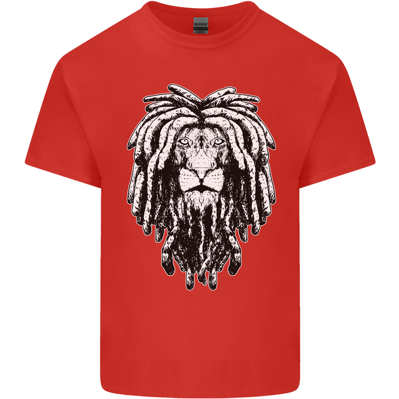 A Rasta Lion With Dreadlocks Jamaica Reggae Kids T-Shirt Childrens Red