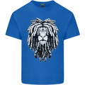 A Rasta Lion With Dreadlocks Jamaica Reggae Kids T-Shirt Childrens Royal Blue