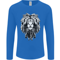 A Rasta Lion With Dreadlocks Jamaica Reggae Mens Long Sleeve T-Shirt Royal Blue