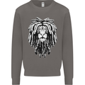A Rasta Lion With Dreadlocks Jamaica Reggae Mens Sweatshirt Jumper Charcoal
