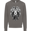 A Rasta Lion With Dreadlocks Jamaica Reggae Mens Sweatshirt Jumper Charcoal