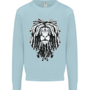 A Rasta Lion With Dreadlocks Jamaica Reggae Mens Sweatshirt Jumper Light Blue