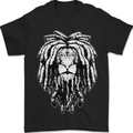 A Rasta Lion With Dreadlocks Jamaica Reggae Mens T-Shirt 100% Cotton Black