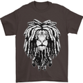 A Rasta Lion With Dreadlocks Jamaica Reggae Mens T-Shirt 100% Cotton Dark Chocolate