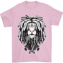 A Rasta Lion With Dreadlocks Jamaica Reggae Mens T-Shirt 100% Cotton Light Pink