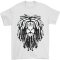 A Rasta Lion With Dreadlocks Jamaica Reggae Mens T-Shirt 100% Cotton White