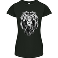 A Rasta Lion With Dreadlocks Jamaica Reggae Womens Petite Cut T-Shirt Black