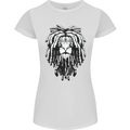 A Rasta Lion With Dreadlocks Jamaica Reggae Womens Petite Cut T-Shirt White