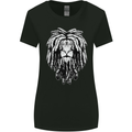 A Rasta Lion With Dreadlocks Jamaica Reggae Womens Wider Cut T-Shirt Black