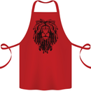 A Rasta Lion With Dreadlocks Jamaican Reggae Cotton Apron 100% Organic Red