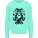 A Rasta Lion With Dreadlocks Jamaican Reggae Kids Sweatshirt Jumper Peppermint