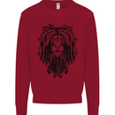 A Rasta Lion With Dreadlocks Jamaican Reggae Kids Sweatshirt Jumper Red
