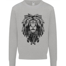 A Rasta Lion With Dreadlocks Jamaican Reggae Kids Sweatshirt Jumper Sports Grey