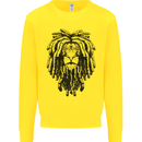 A Rasta Lion With Dreadlocks Jamaican Reggae Kids Sweatshirt Jumper Yellow