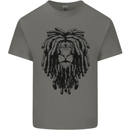 A Rasta Lion With Dreadlocks Jamaican Reggae Kids T-Shirt Childrens Charcoal