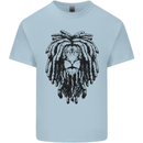 A Rasta Lion With Dreadlocks Jamaican Reggae Kids T-Shirt Childrens Light Blue