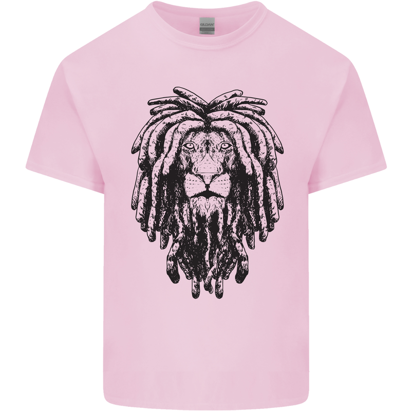 A Rasta Lion With Dreadlocks Jamaican Reggae Kids T-Shirt Childrens Light Pink