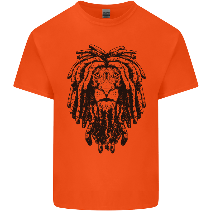 A Rasta Lion With Dreadlocks Jamaican Reggae Kids T-Shirt Childrens Orange