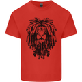 A Rasta Lion With Dreadlocks Jamaican Reggae Kids T-Shirt Childrens Red