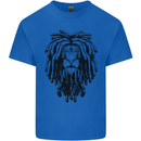 A Rasta Lion With Dreadlocks Jamaican Reggae Kids T-Shirt Childrens Royal Blue
